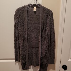 Faded Glory Charcoal Textured Cardigan